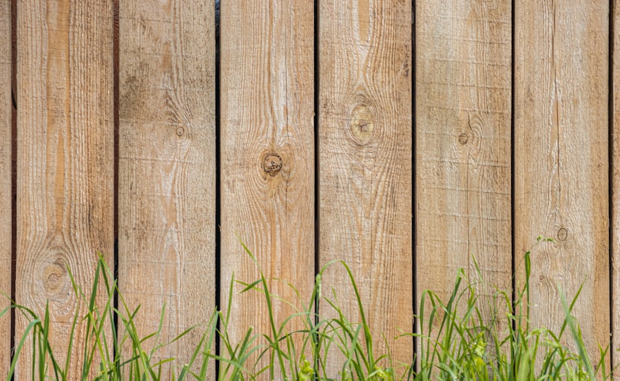 Wooden garden fence panels